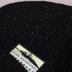 地球標籤棉結便帽#黑色 [23FW-H03]