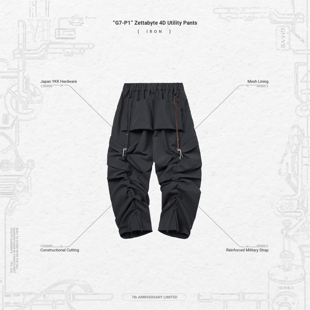「G7-P1」Zettabyte 4D 實用褲#IRON [GOOPI-23AW-OCT-01]