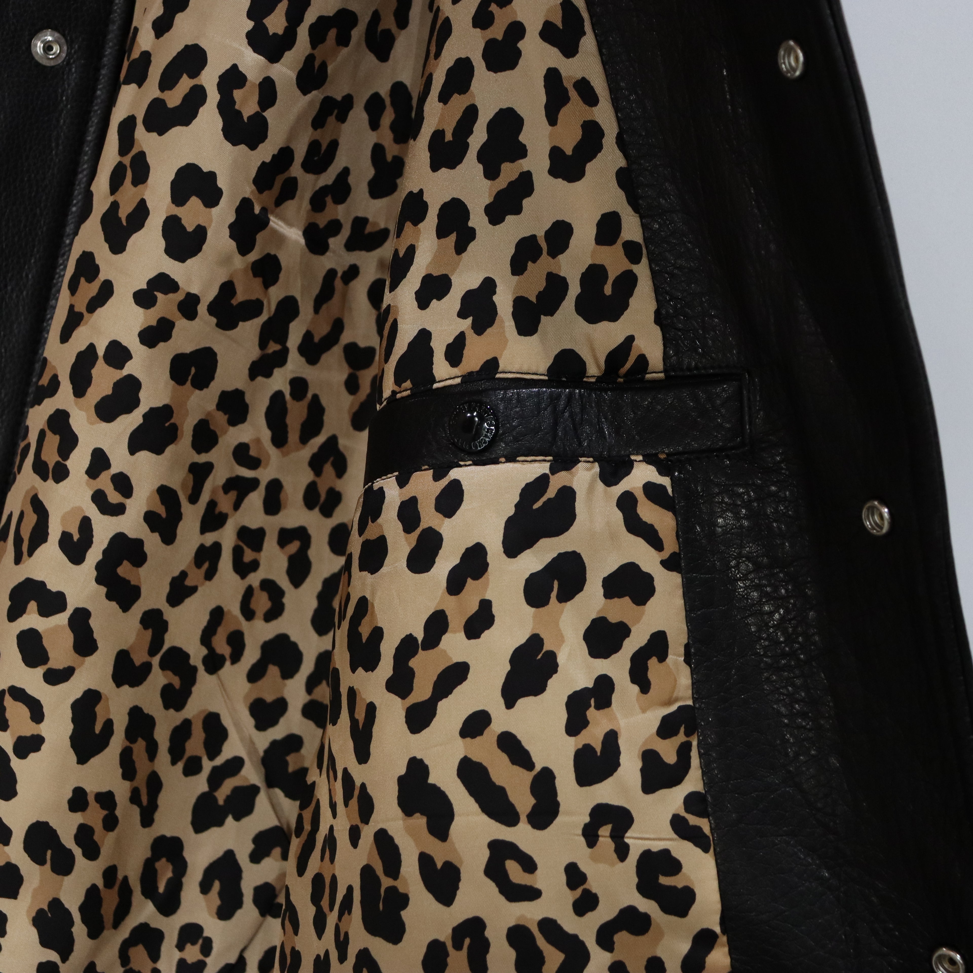 LEATHER VARSITY JACKET -A- -TYPE 2- #BLACK [23FW-WMO-BL03]