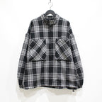 PLAID FLANNEL SWING TOP #BLACK [FW23-JK10]