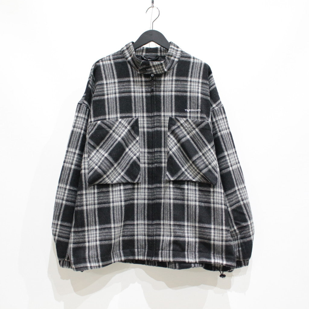 PLAID FLANNEL SWING TOP #BLACK [FW23-JK10]