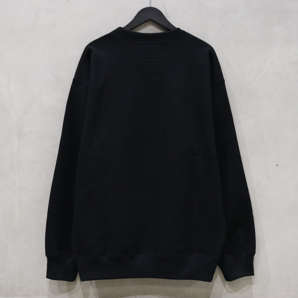 厚重圓領運動衫 - 型號 3- #黑色 [24SS-WMC-SS09]