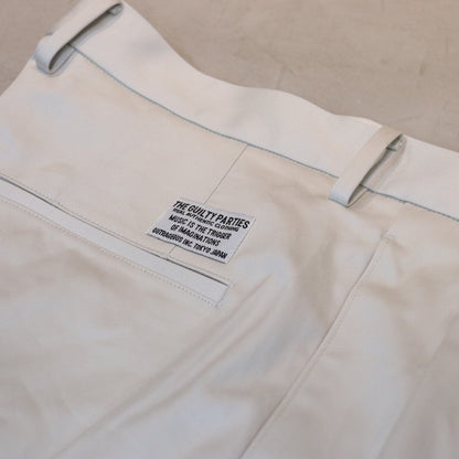 DOUBLE PLEATED CHINO TROUSERS #WHITE [24SS-WMP-PT10]