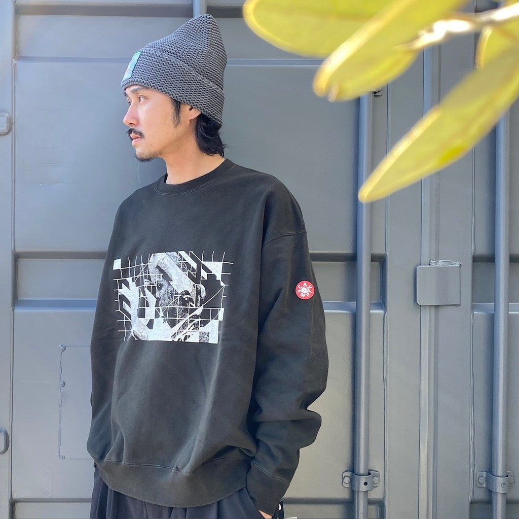 WASHED DIMENSIONS CREW NECK #BLACK [CES25CS08]