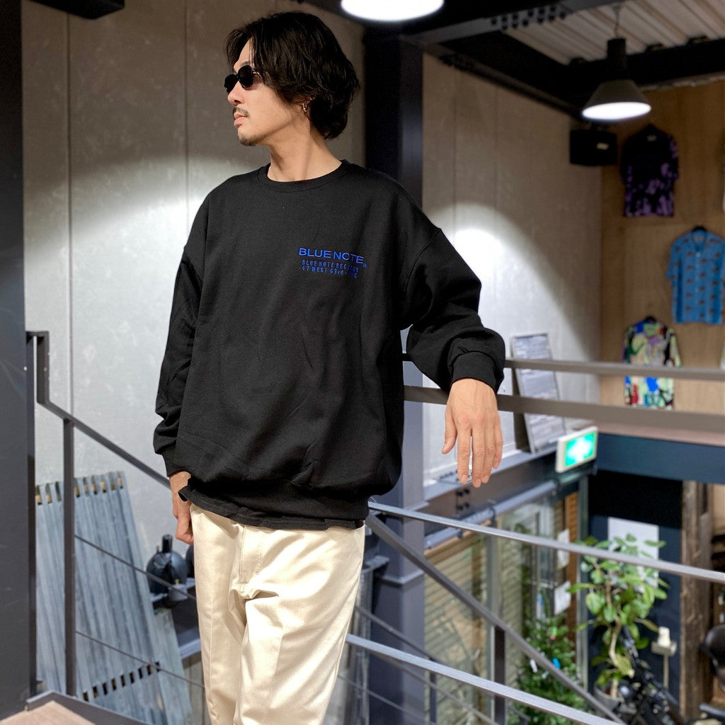 藍色音符 | 圓領運動衫 - 類型 2- #黑色 [BLUENOTE-WM-SS06]