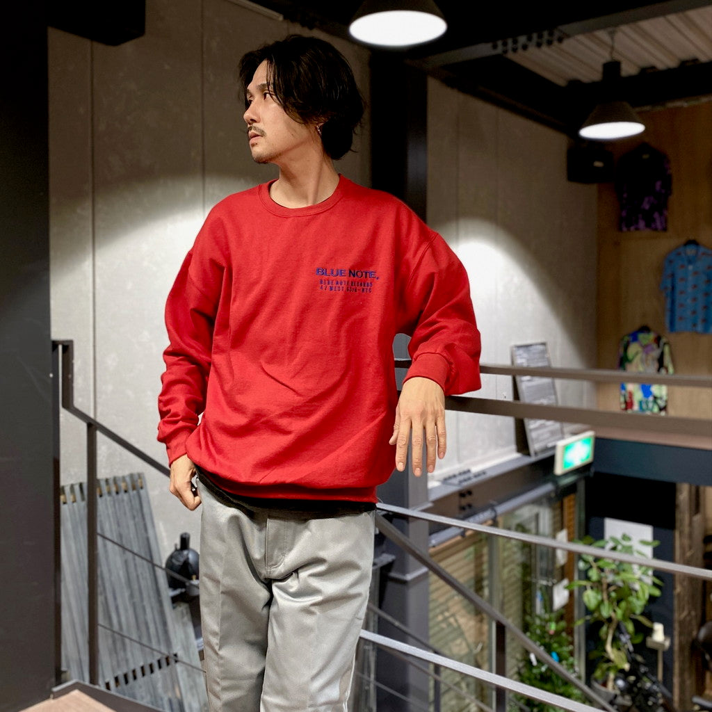 藍色音符 | 圓領運動衫 - 類型 3- #RED [BLUENOTE-WM-SS07]