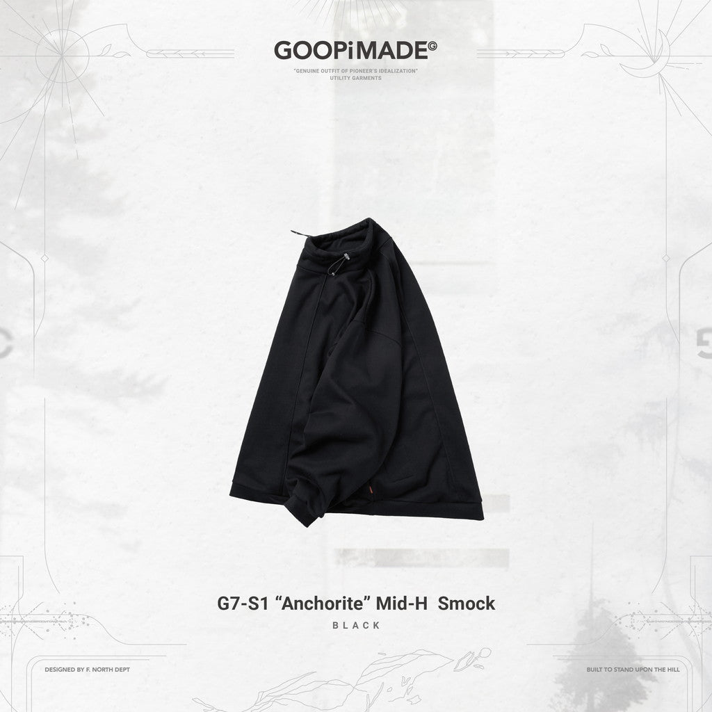 G7-S1 「Anchorite」 Mid-H  Smock #BLACK [GOOPI-23AW-JAN-02]