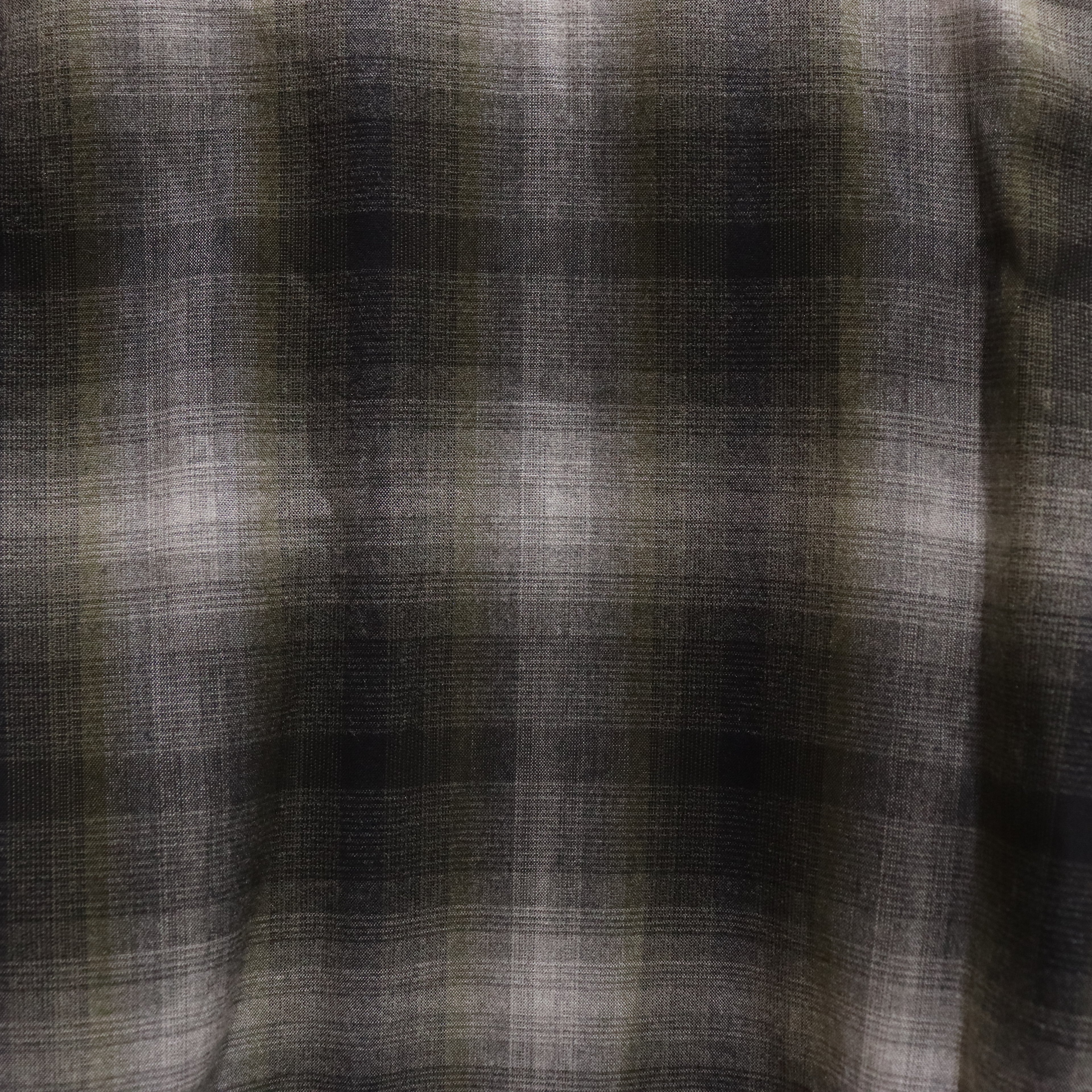 OMBRE CHECK OPEN COLLAR SHIRT L/S -TYPE 3- #YELLOW [23FW-WMS-OC03]