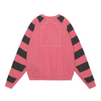 OVERDYE STRIPE SLEEVE BIG CREW NECK #RED [CES24CS19]