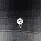 OMBRE CHECK OPEN COLLAR SHIRT L/S -TYPE 1- #WHITE [23FW-WMS-OC01]