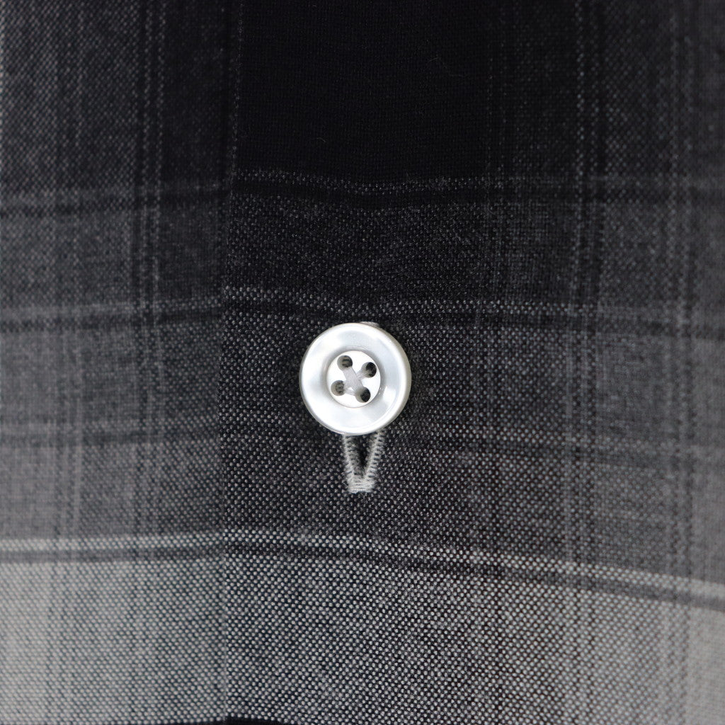 OMBRE CHECK OPEN COLLAR SHIRT L/S -TYPE 1- #WHITE [23FW-WMS-OC01]