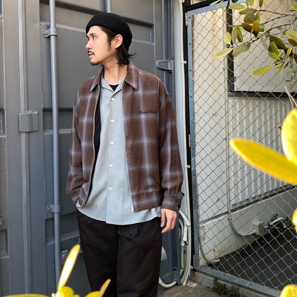 OMBRE CHECK 50'S JACKET -C- -TYPE 1- #BROWN [24SS-WMO-BL18]