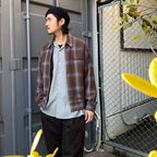 OMBRE CHECK 50'S JACKET -C- -TYPE 1- #BROWN [24SS-WMO-BL18]