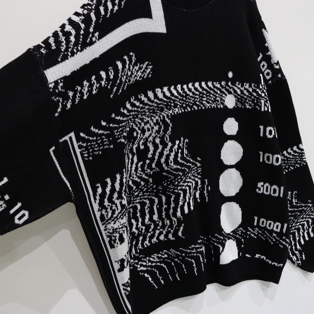 COVID-19 KNIT SWEATER #BLACK [FW23-KN02]