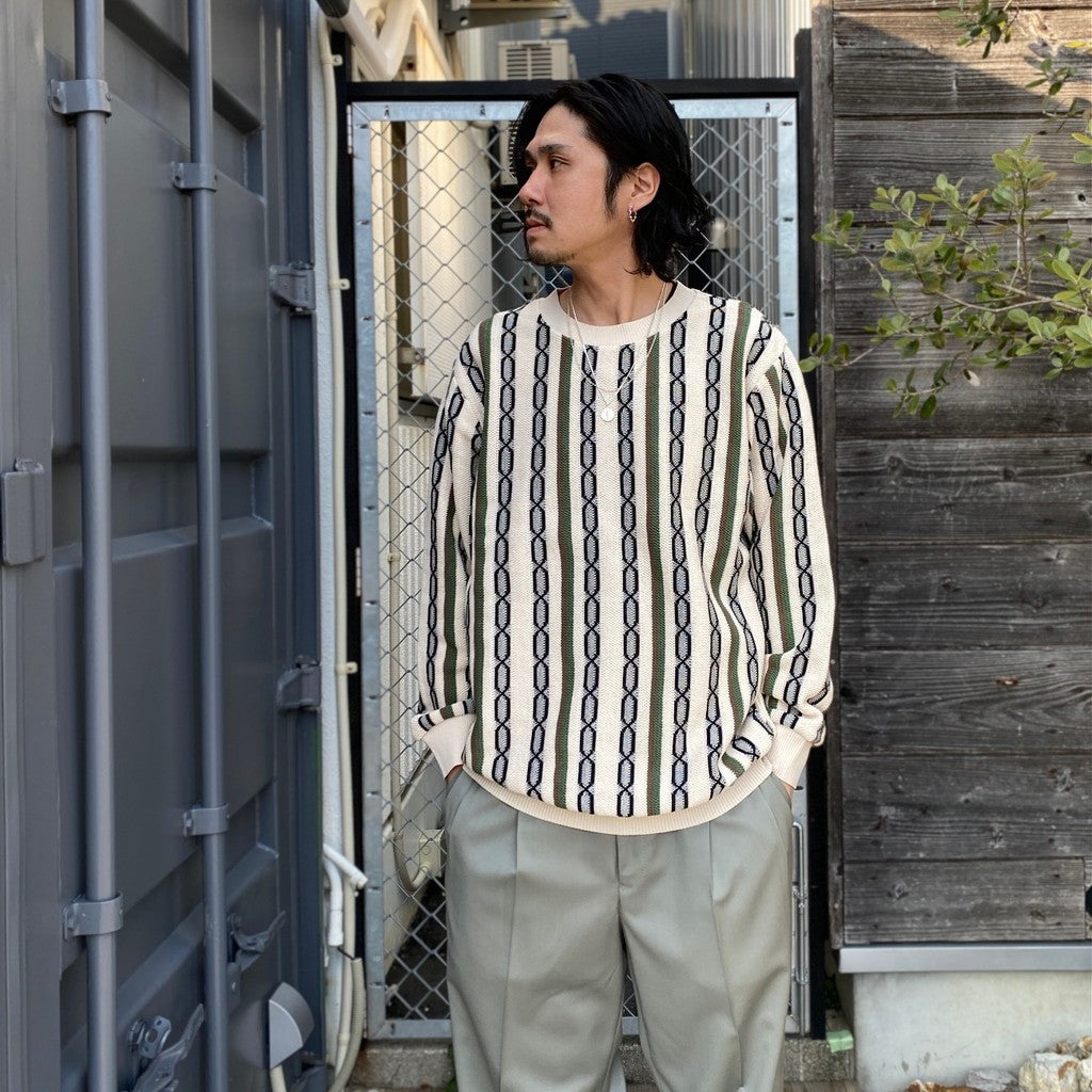 圓領毛衣 - 型號 1- #BEIGE [24SS-WMK-KN22]