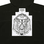 TAPED CUT ZIP HEAVY HOODIE #BLACK [CES24CS08]