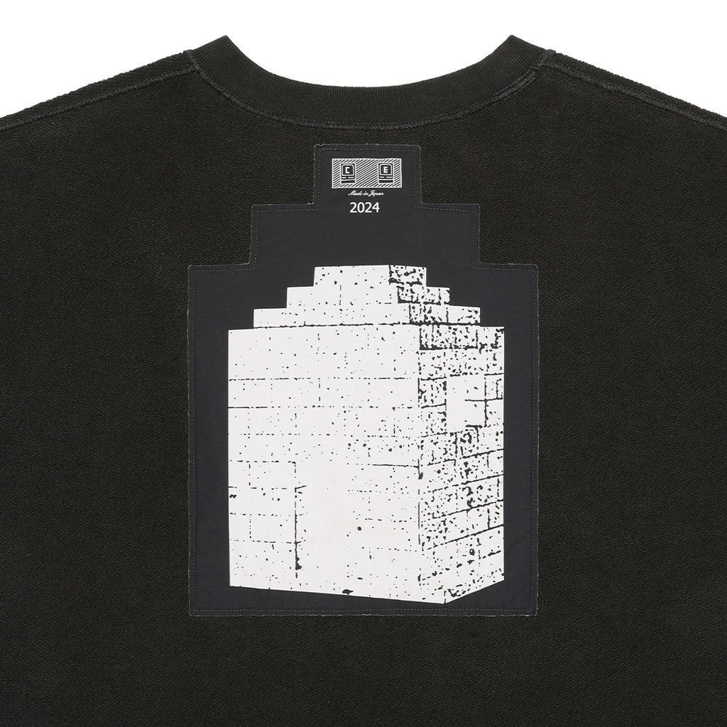 WASHED DIMENSIONS CREW NECK #BLACK [CES25CS08]