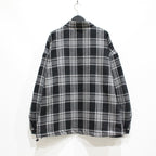 PLAID FLANNEL SWING TOP #BLACK [FW23-JK10]