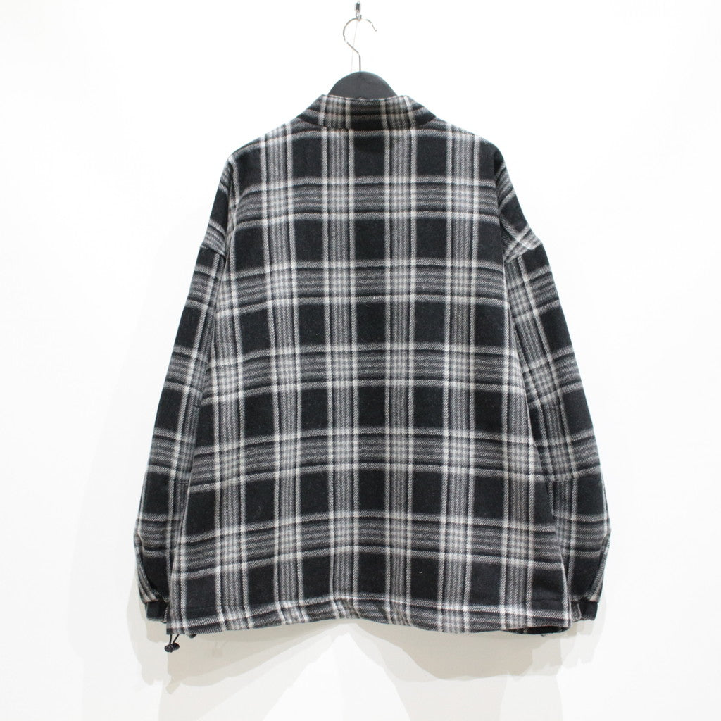 PLAID FLANNEL SWING TOP #BLACK [FW23-JK10]