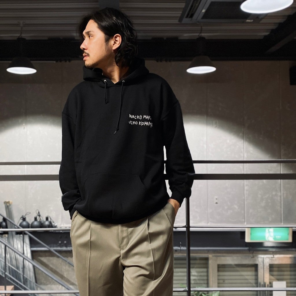 JIRO KONAMI | PULLOVER HOODED SWEAT SHIRT - TYPE 1 - #BLACK [JIROKONAMI-WM-SS05]