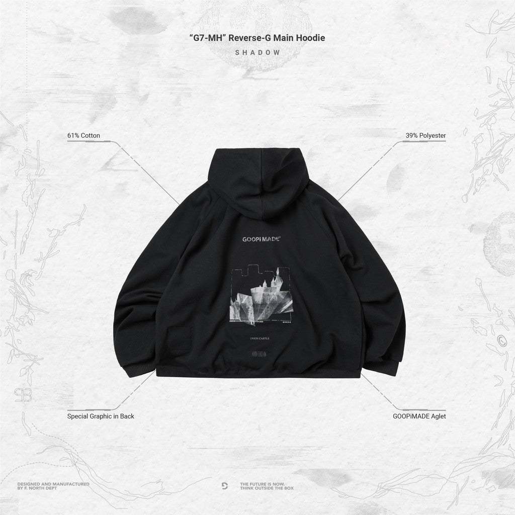 「G7-MH」反向 G 主連帽衫 #SHADOW [GOOPI-23AW-NOV-03]