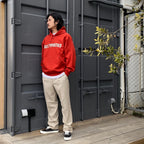 厚重套頭連帽衛衣 - 型號 3- #RED [24SS-WMC-SS08]