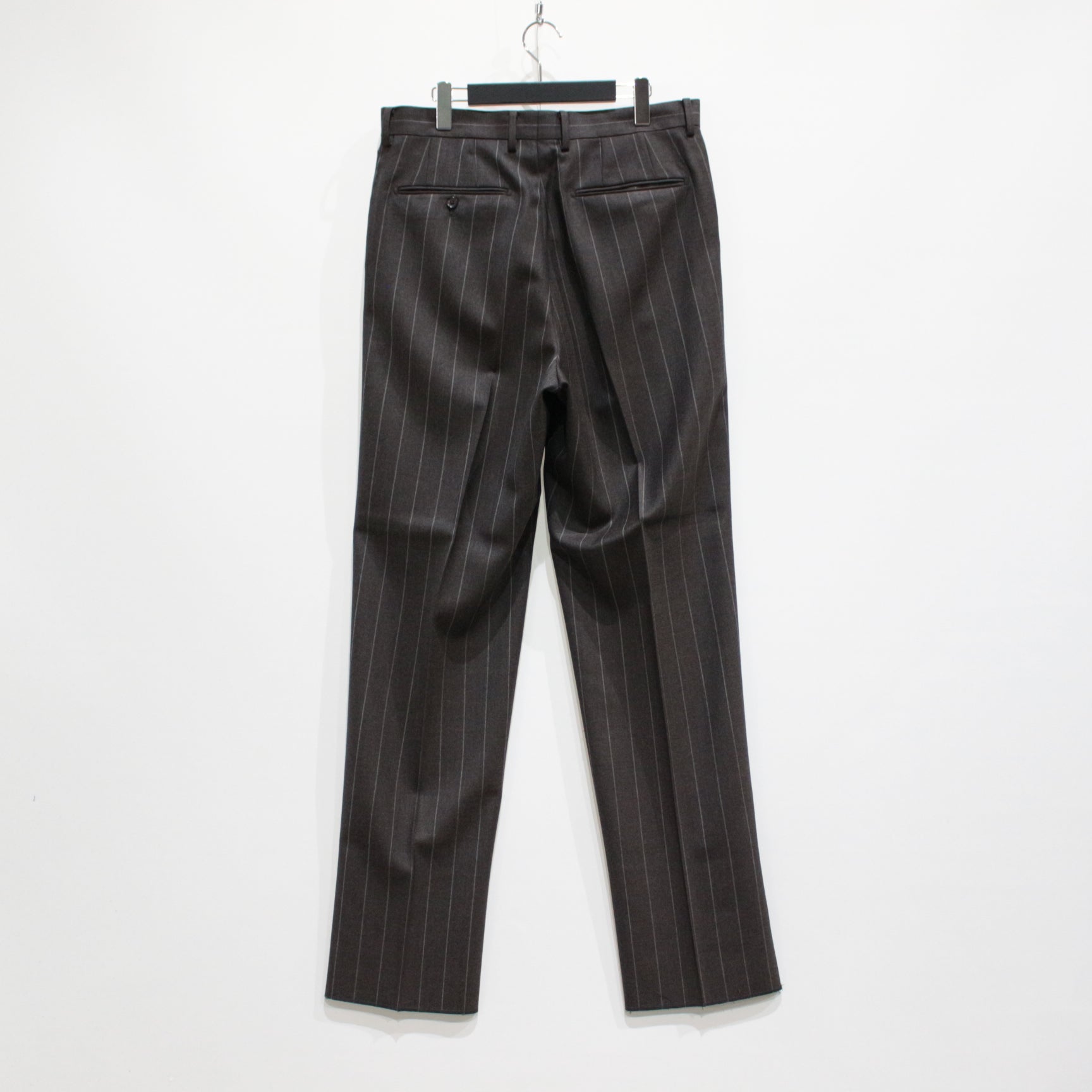 DOUBLE PLEATED TROUSERS #CHARCOAL [23FW-WMP-TR21]