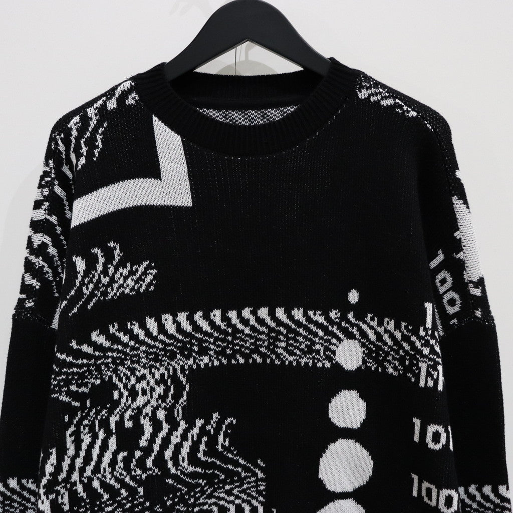 COVID-19 KNIT SWEATER #BLACK [FW23-KN02]
