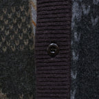 瘋狂圖案針織開襟衫#棕色 [SC2320-KN09]