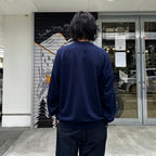 高科技衛衣圓領自由袖 #NAVY [BE-50024]