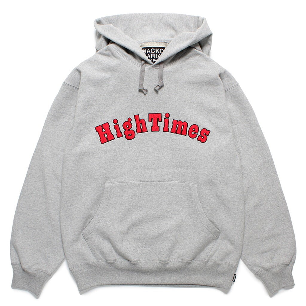 HIGHTIMES | HEAVY WEIGHT PULLOVER HOODED SWEAT SHIRT -TYPE 1- #GRAY  [HIGHTIMES-WM-SS11]