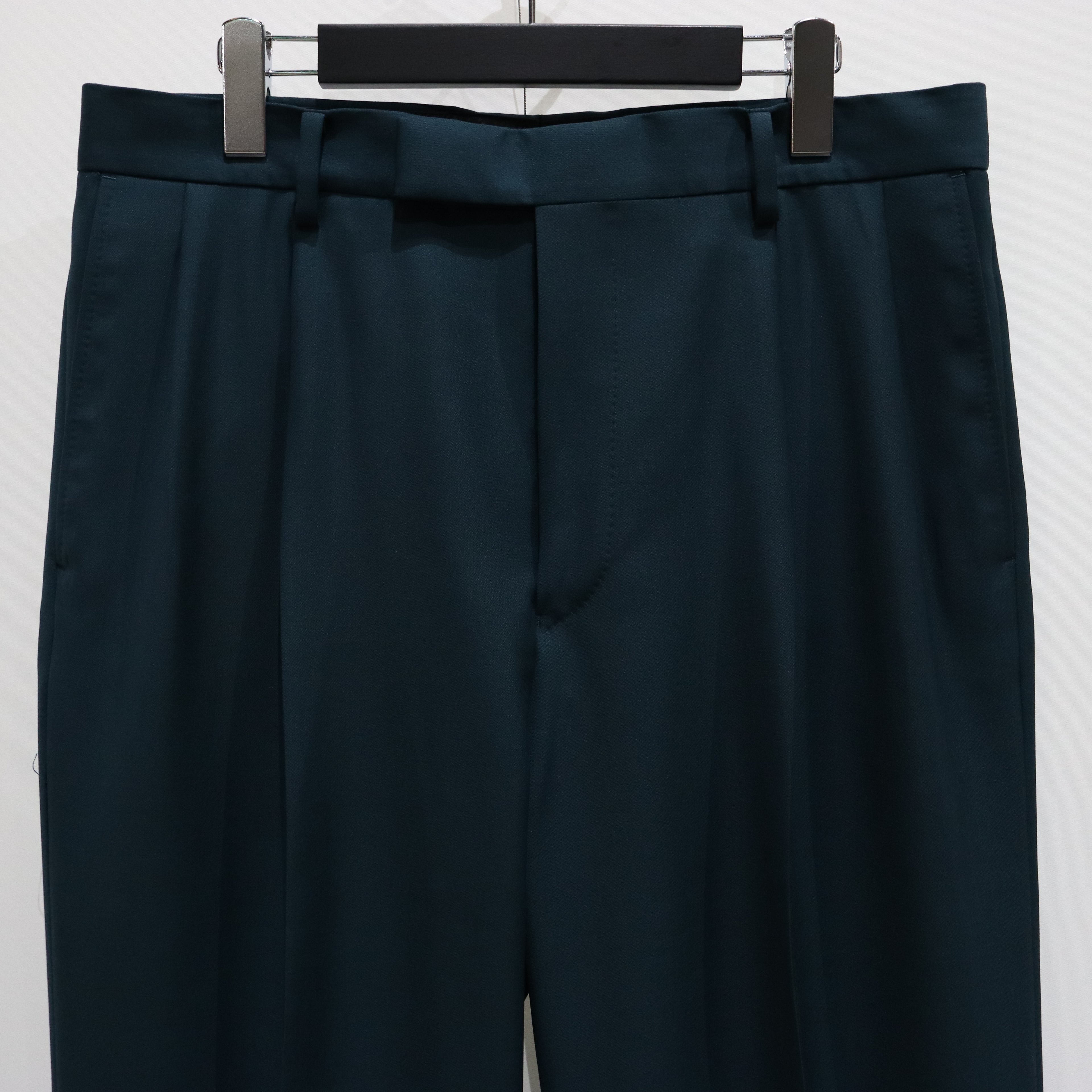 DOUBLE PLEATED TROUSERS #D-TURQUOISE [23FW-WMP-TR18]
