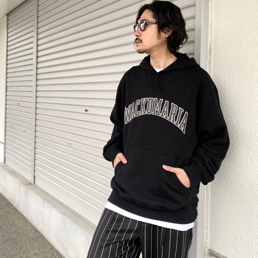 MIDDLE WEIGHT PULLOVER HOODED SWEAT SHIRT -TYPE 1- #BLACK [24SS-WMC-SS12]