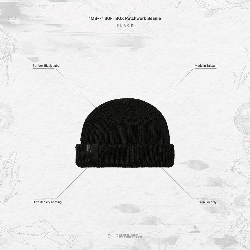 “MB-7”SOFTBOX 拼布毛線帽 #SHADOW [GOOPI-23AW-DEC-04]