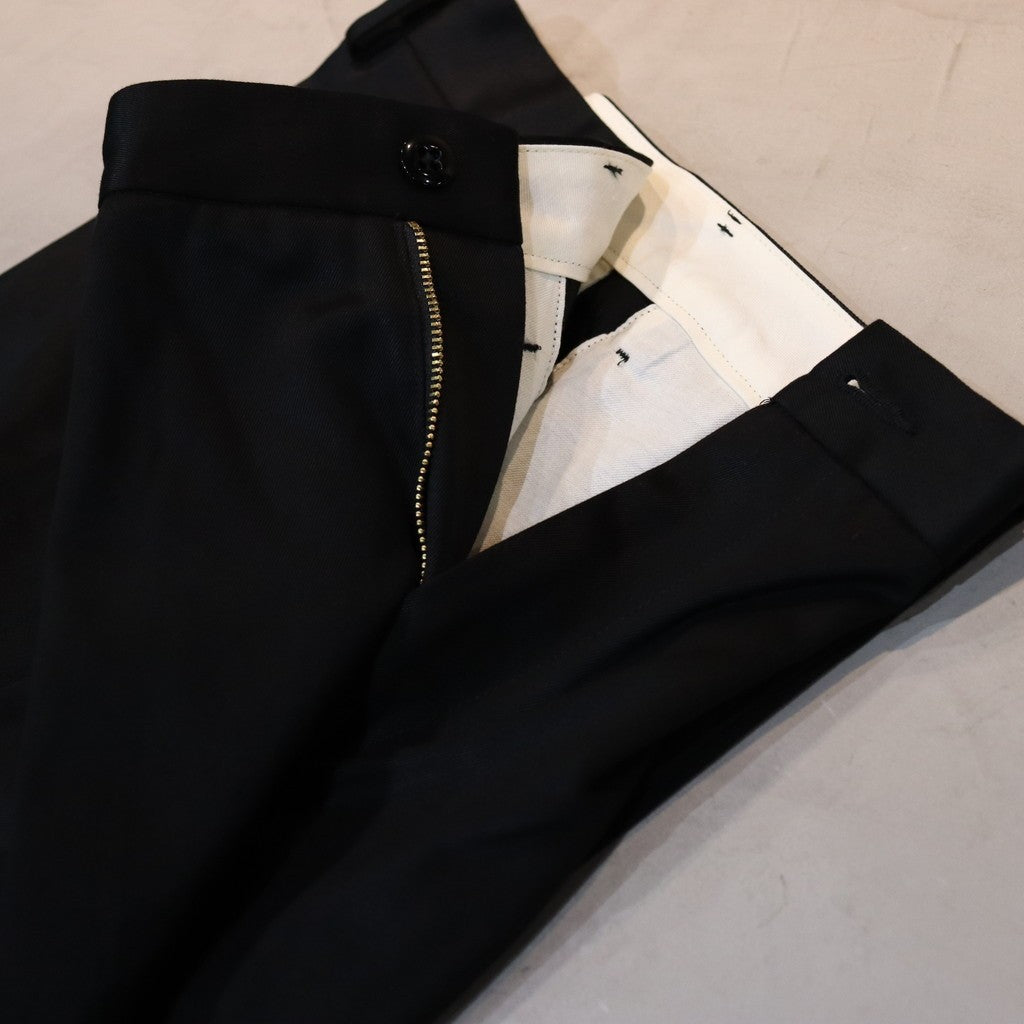 DOUBLE PLEATED CHINO TROUSERS #BLACK [24SS-WMP-PT10]