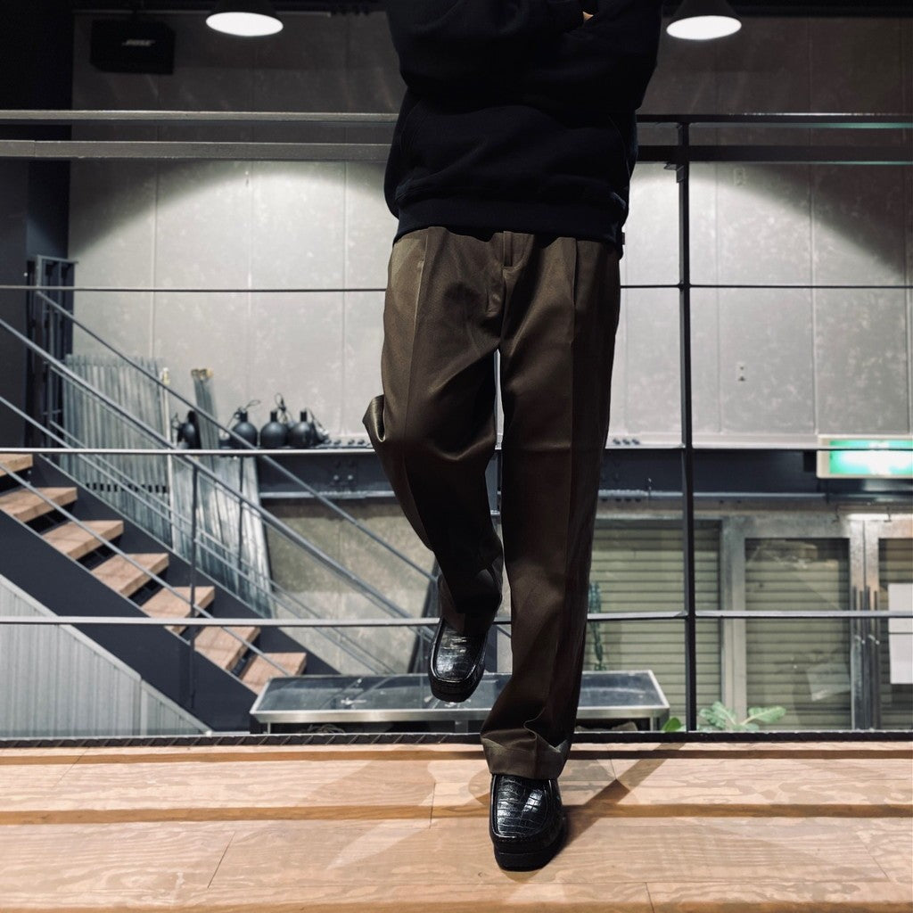 DOUBLE PLEATED CHINO TROUSERS #KHAKI [24SS-WMP-PT10]