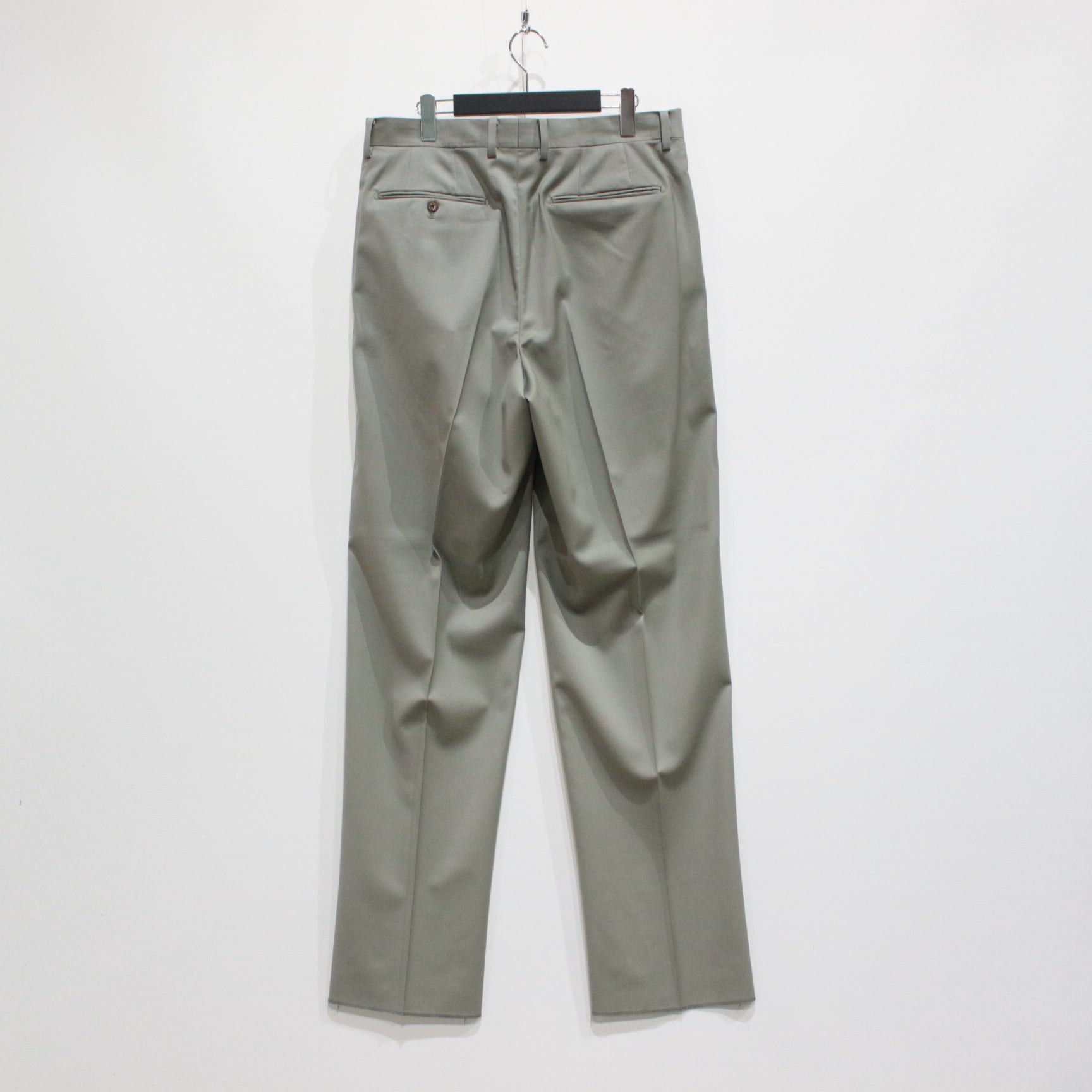 DOUBLE PLEATED TROUSERS #GRAYGREEN [23FW-WMP-TR09]