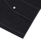 CONTRAST STITCH HOOD ZIP JACKET #BLACK [CES24JK07]