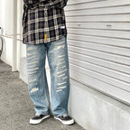 BORO BAGGIE DENIM PANTS #INDIGO [24SS-FS-04 / FS1403]