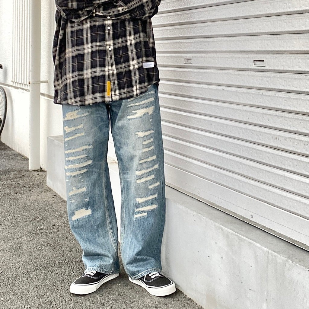BORO BAGGIE DENIM PANTS #INDIGO [24SS-FS-04 / FS1403]