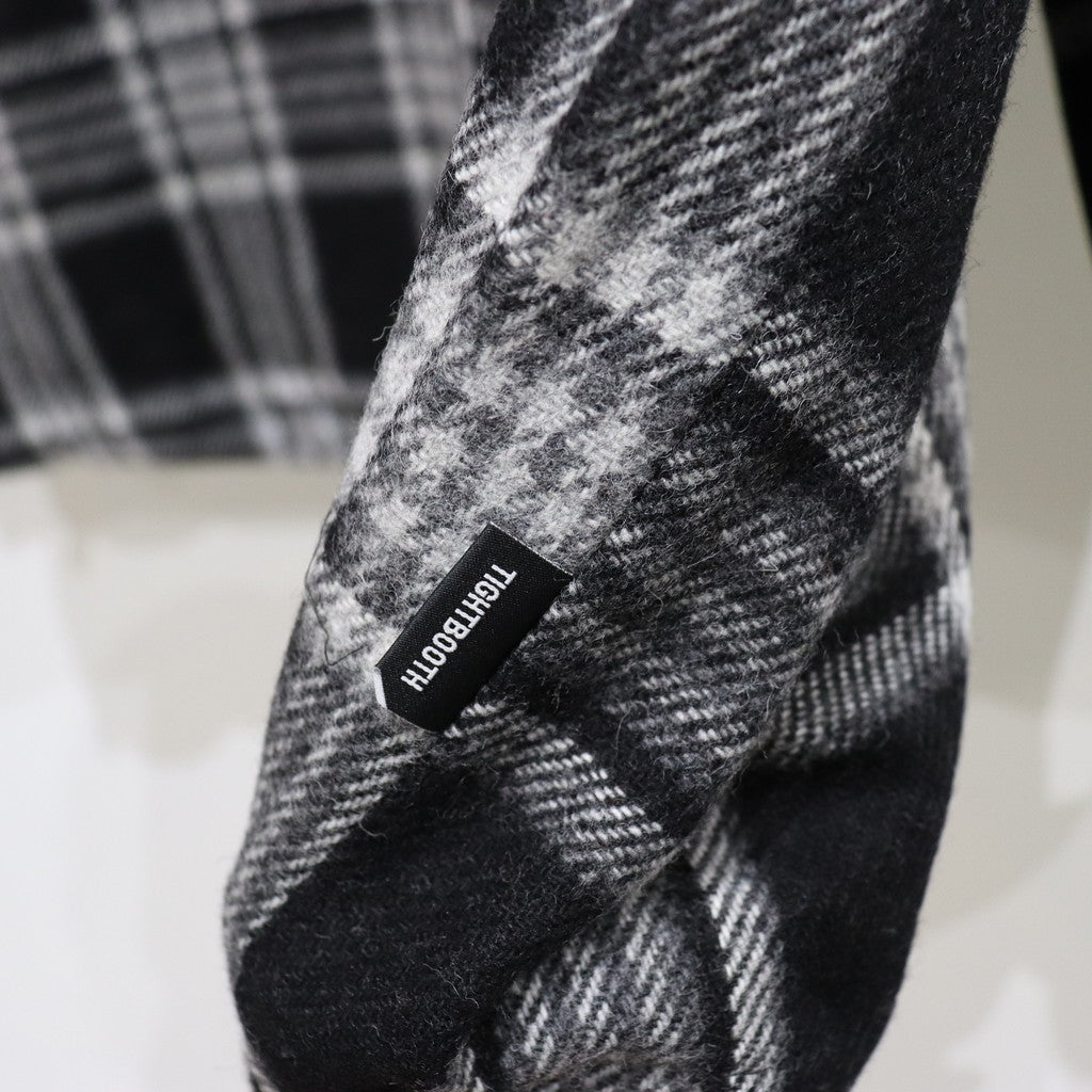PLAID FLANNEL SWING TOP #BLACK [FW23-JK10]