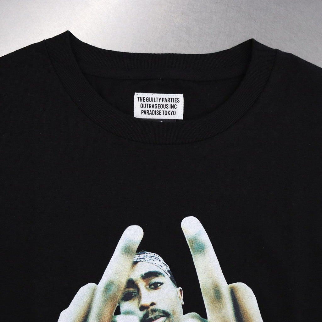 TUPAC | CREW NECK T-SHIRT #BLACK [TUPAC-WM-TEE03]