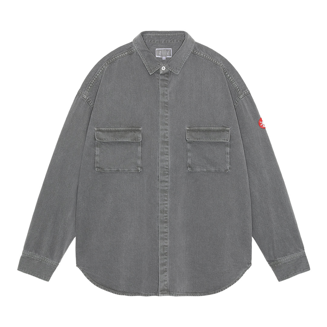 OVERDYE COLOUR DENIM BIG SHIRT #GREEN [CES24SH03]