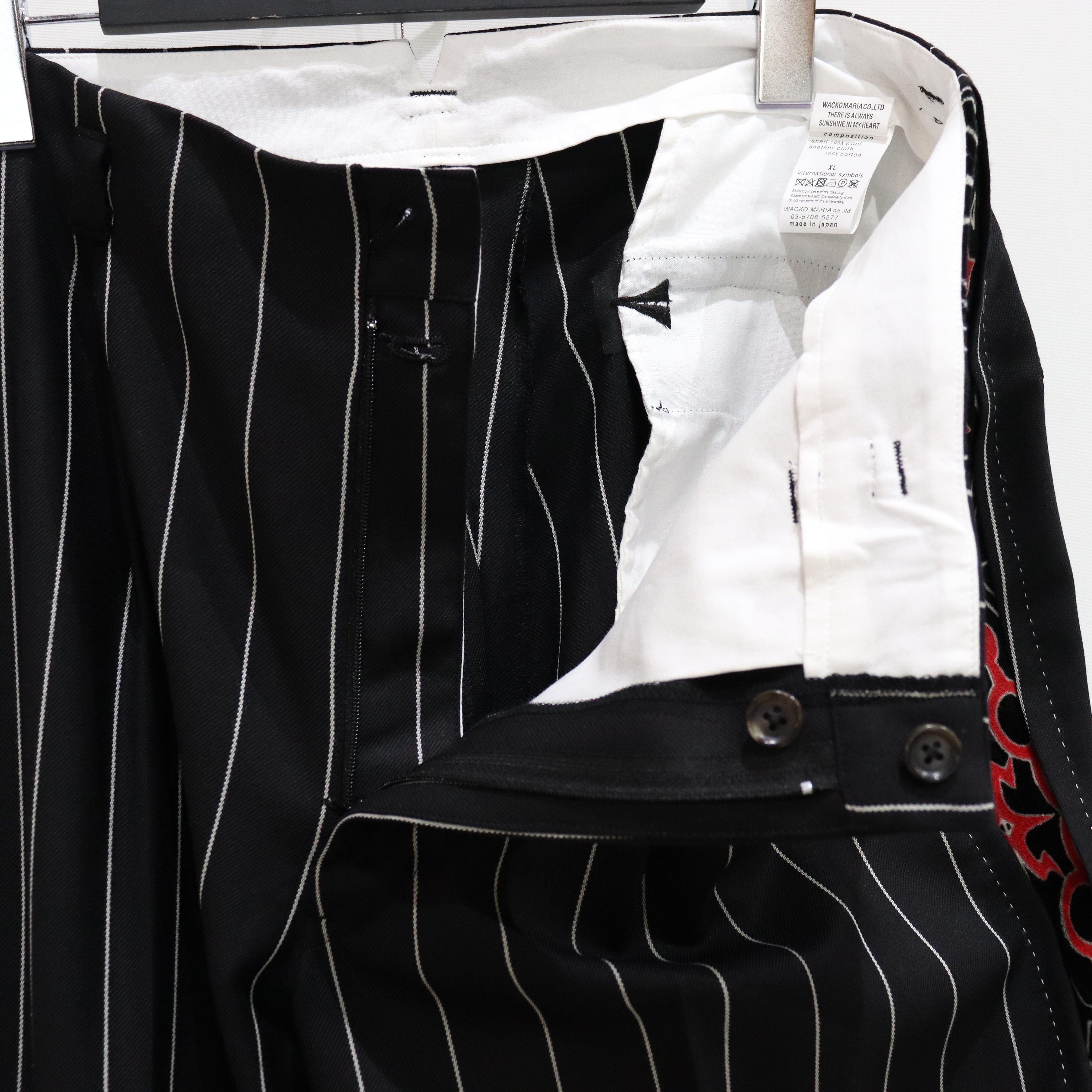 WOLF'S HEAD | ROCKABILLY PANTS -TYPE 3- #BLACK/BLACK [WOLFSHEAD-WM-PT17]