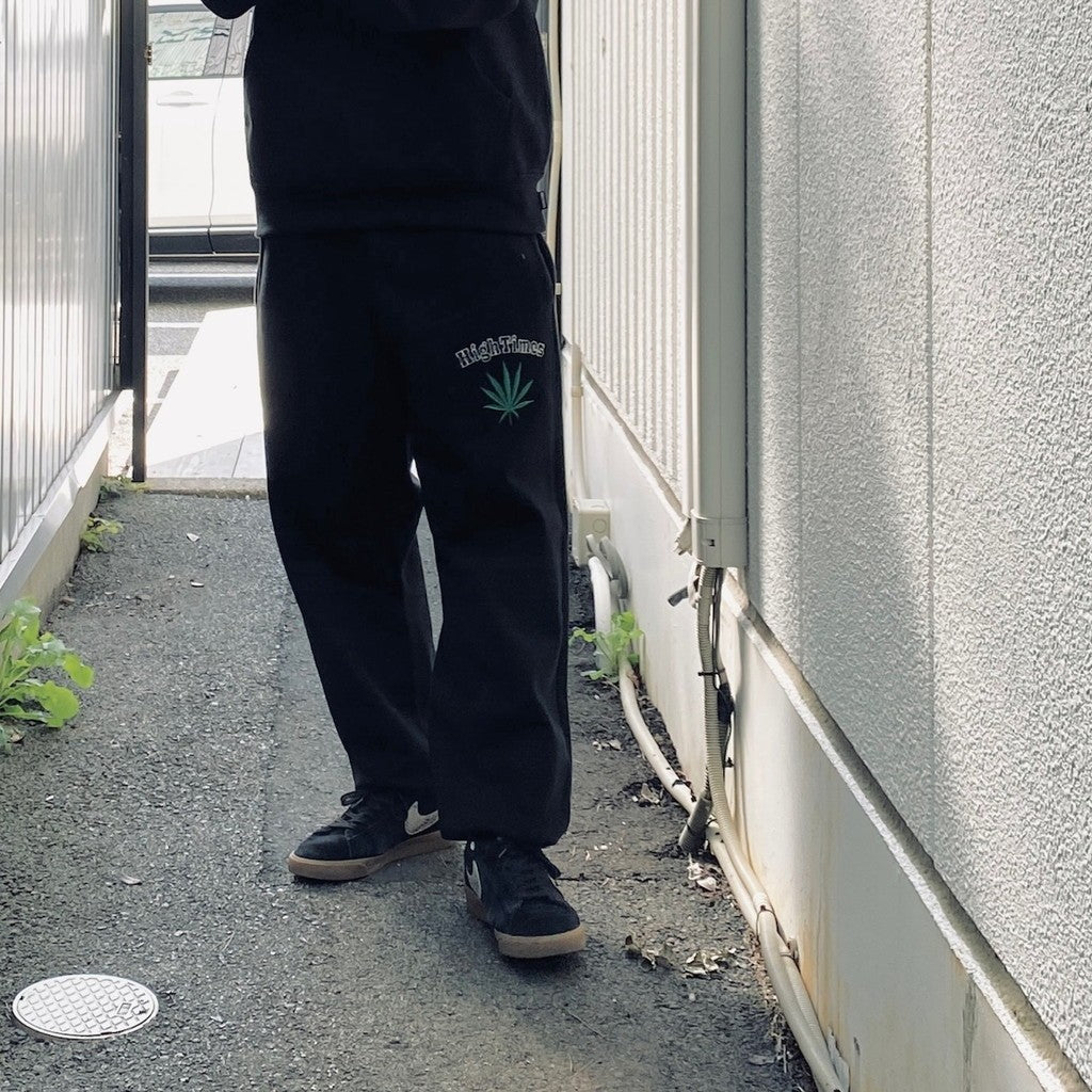 HIGHTIMES | HEAVY WEIGHT SWEAT PANTS -TYPE 2- #BLACK [HIGHTIMES-WM-SP03]