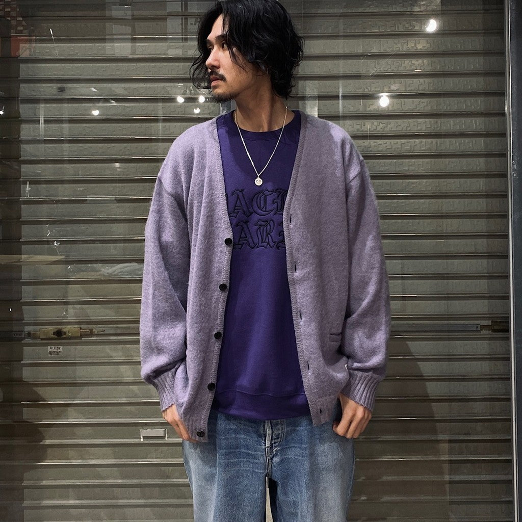 MOHAIR CARDIGAN -TYPE 1- #PURPLE [24SS-WMK-KN05]