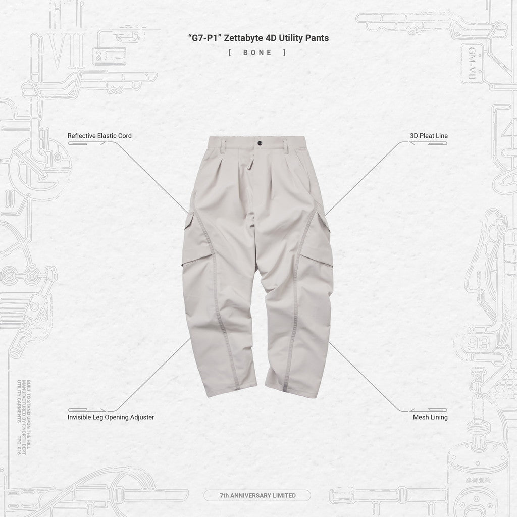 「G7-P1」 Zettabyte 4D Utility Pants #BONE [GOOPI-23AW-OCT-01]