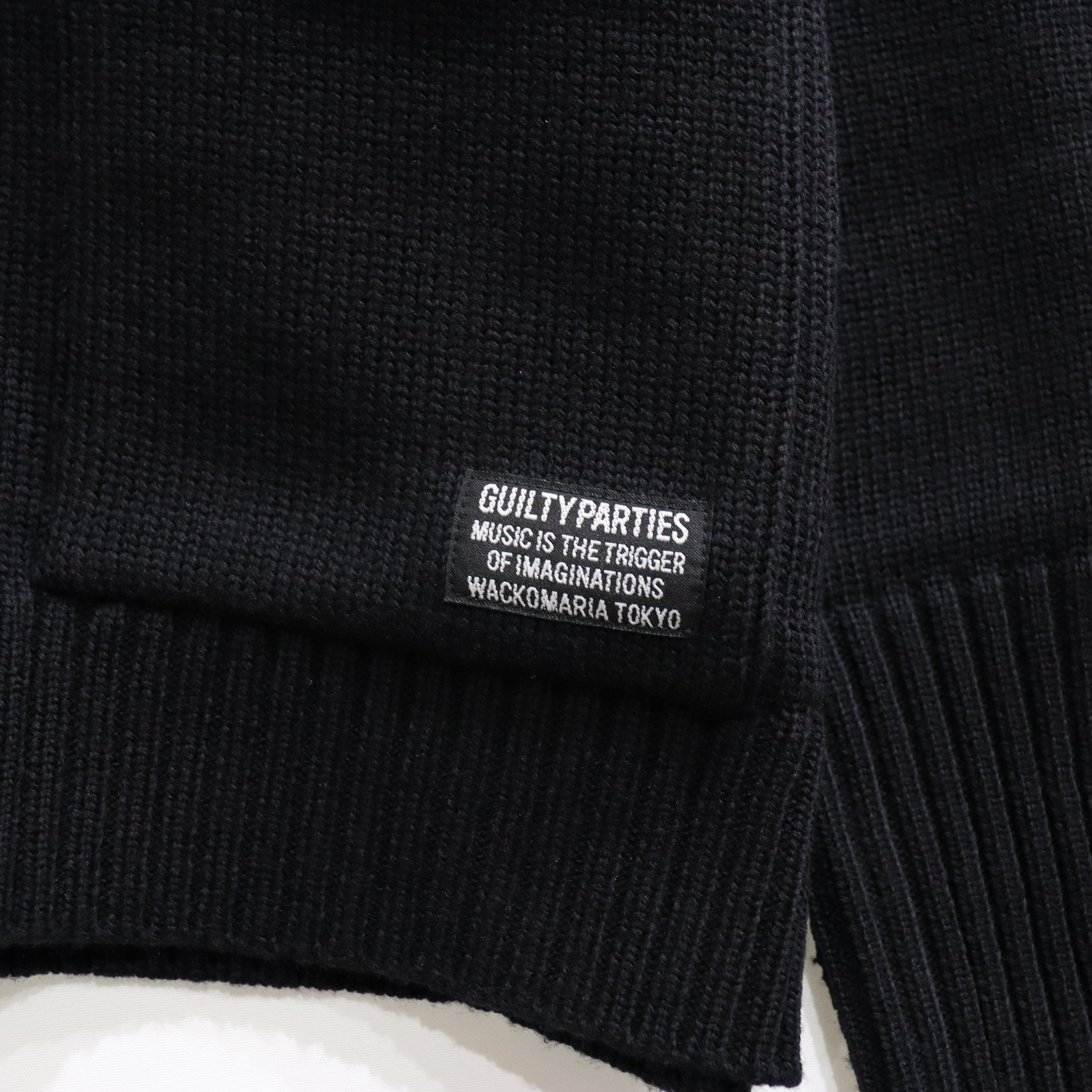 LETTERED CARDIGAN -TYPE 2- #BLACK [23FW-WMK-KN24]