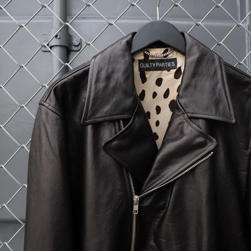 DOUBLE RIDERS LEATHER JACKET -TYPE 2- #BLACK [24SS-WMO-BL04]