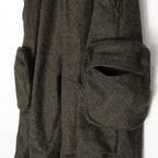 TWEED CARGO PANTS #OLIVE [FW23-B01]